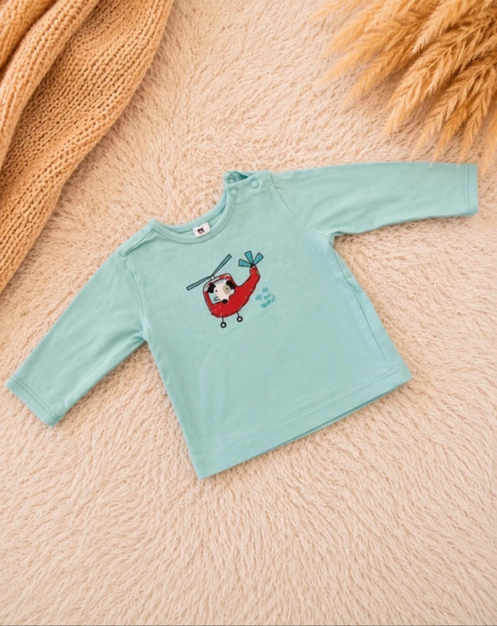 Lot of 4 baby long-sleeve t-shirts – Size 6 months – photo 5